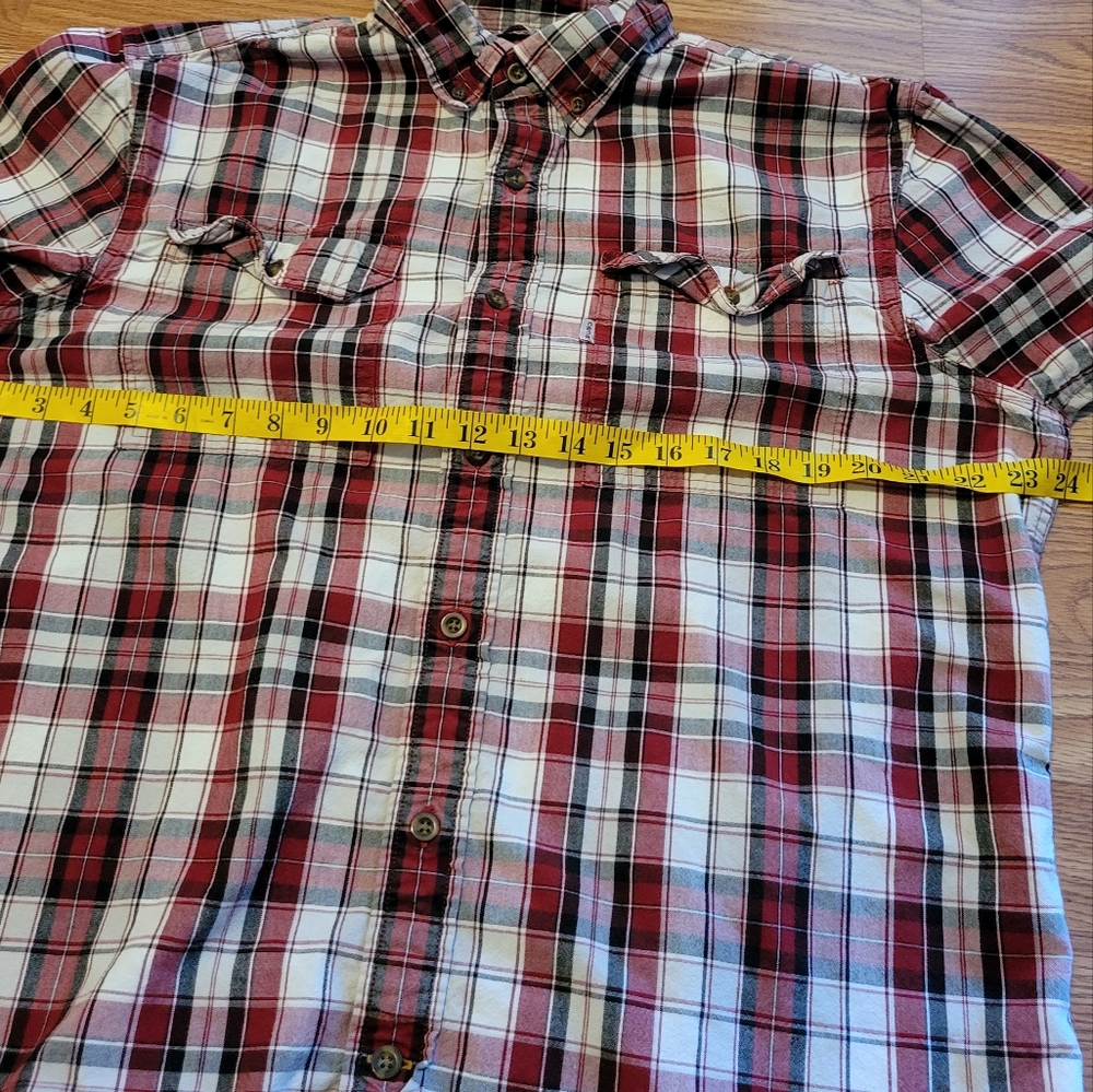 Carhartt Shirt Plaid Short Sleeves, L - Picture 6 of 10